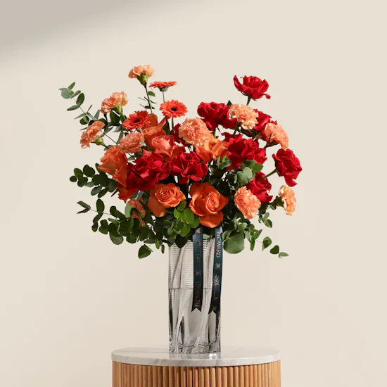 Velvet Ember Flower Vase