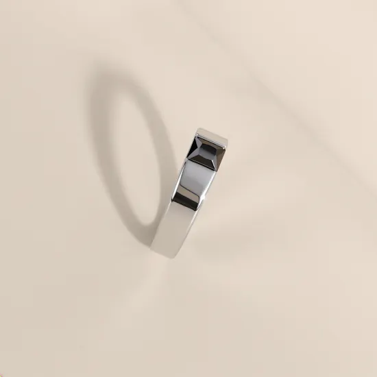 Floward Black Monolith Silver Men's Ring | Size 9