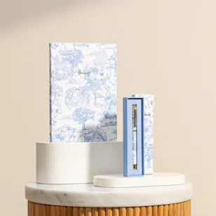 Harrods Angelic Blue Pen and Notebook Set