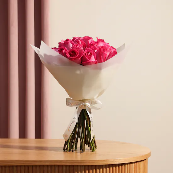 Fuchsia Roses Bouquet | 35 Flowers