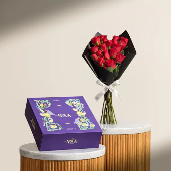 Nola Red Velvet Cake | Attractive Flower Bouquet