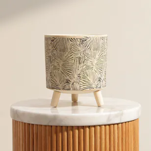 Floward Elegant Printed Ceramic Vase with Legs Floward Elegant Printed Ceramic Vase with Legs