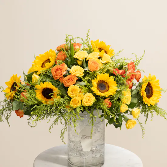 Morning Glow Flowers Vase
