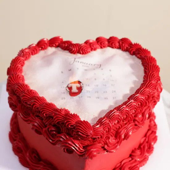 Floward Personalize Burn Away Heart Cake