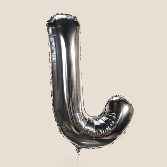 Floward Silver Large Letter J Balloon