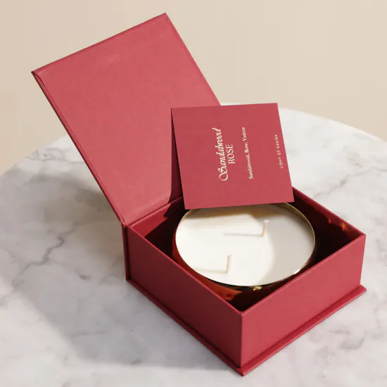 Light of Sakina Sandalwood Rose Brass Candle | 200 ml