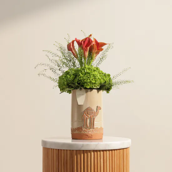 مزهرية زهور سحر نجد الصحراوي من كيراموس