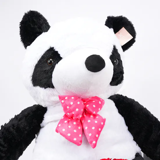 Large Panda with 25 Roses Vase