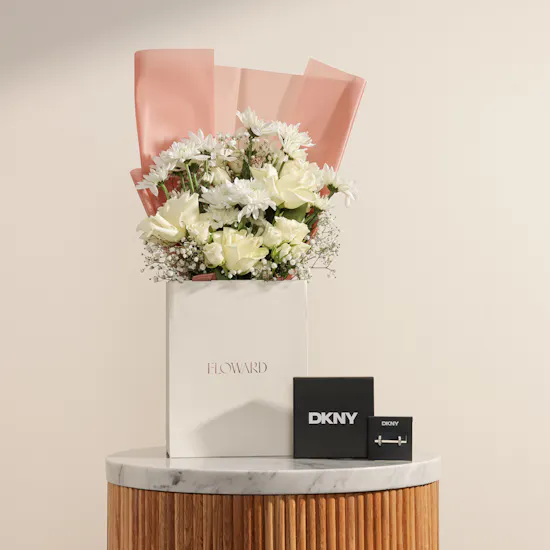Dkny Baguette Huggie Gold Tone Earrings | Soulful Garden Flower