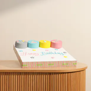 Helen's Bakery Four Mini Birthday Cakes