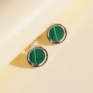 Zayan Malachite Silver Cufflinks