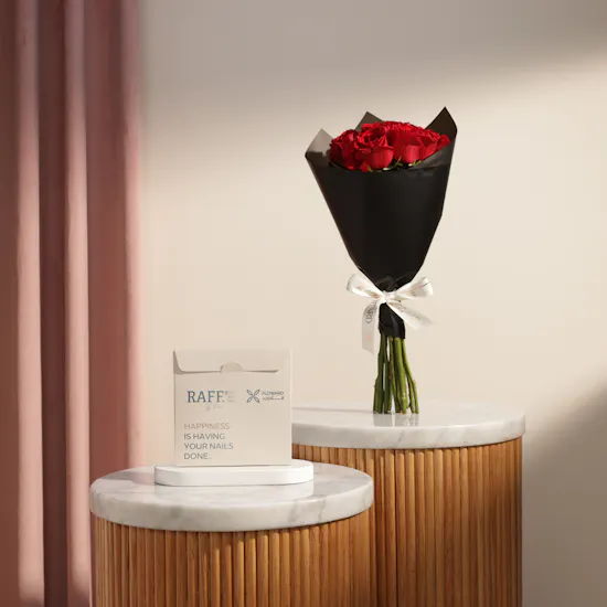 Raff by Paris Spa Signature Manicure and Pedicure Gift Voucher | Starlit Petals Flower Bouquet