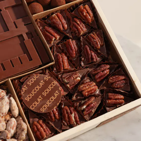 Soucolat Get Well Soon Large Chocolate Wooden Tray