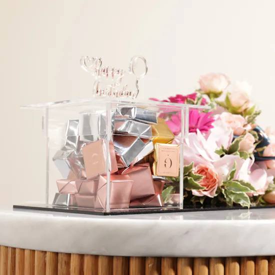 Ghazl Happy Birthday Chocolate Box | Delicate Petals