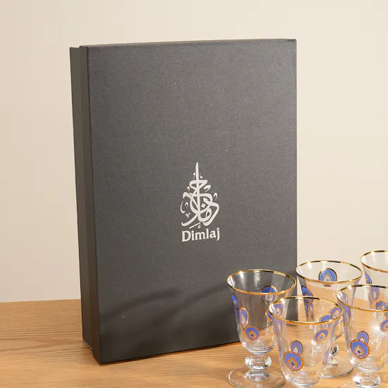 Dimlaj Gold Charm Glass Stemware Set