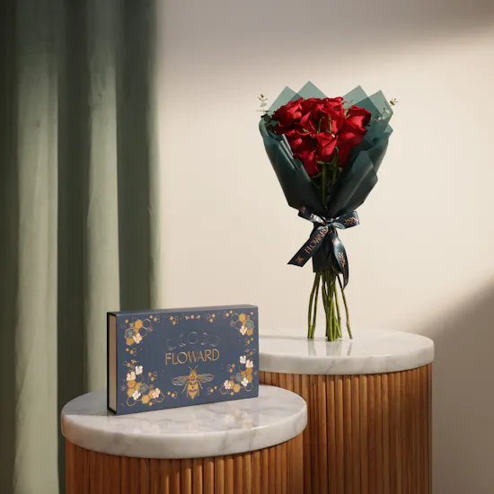 Floward Essence of Joy Small Box | Tender Whisper Flower Bouquet
