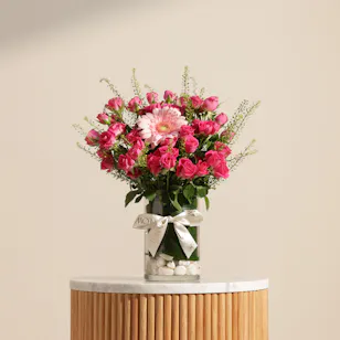 Pink Sunshine Flower Vase