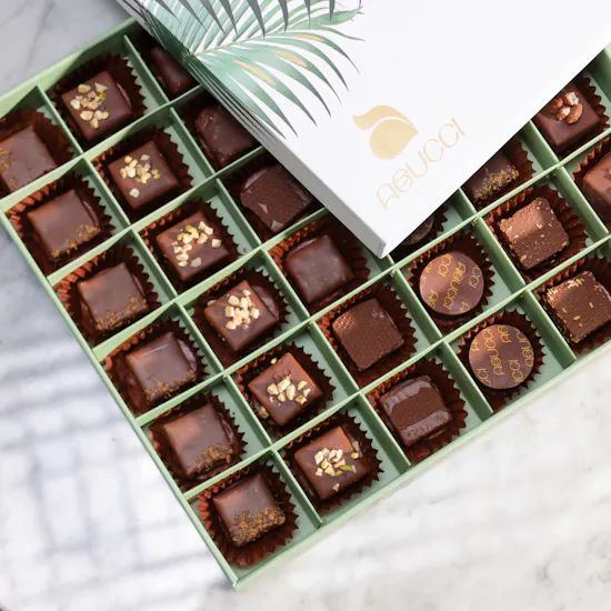Abucci Large Chocolate Palm Box