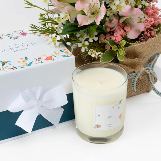 Lilies Candle | Pink Alstroemeria
