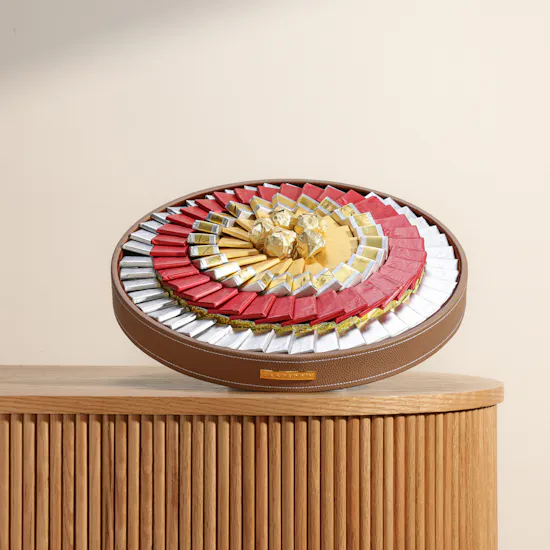 Saadeddine Luxury Leather Chocolates Tray
