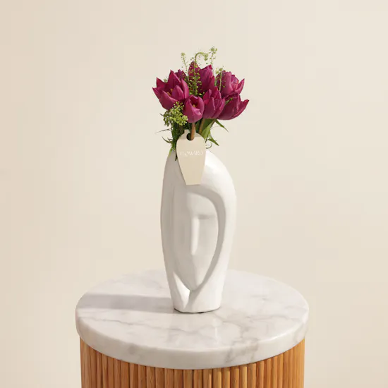 Graceful Purple Flower Vase