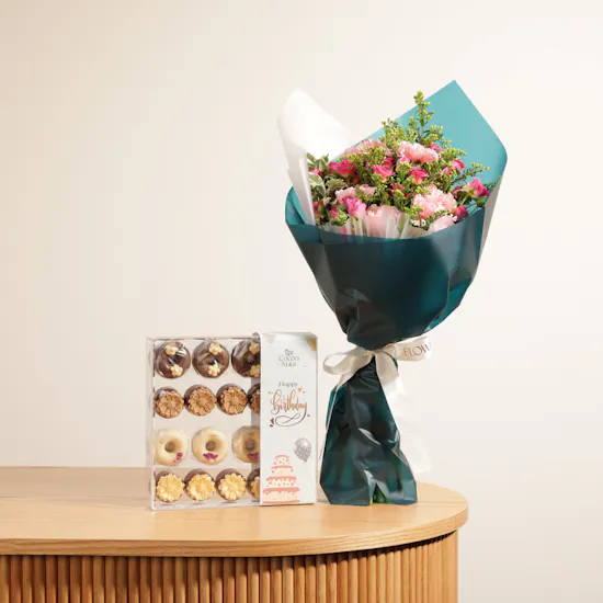 CocoaNuts Happy Birthday Box | Flower Bouquet
