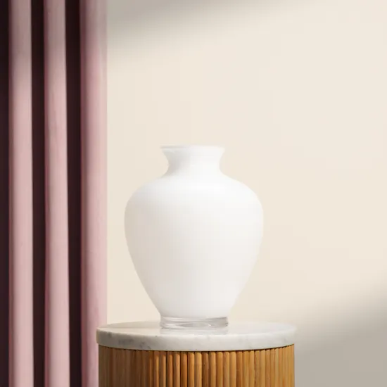Floward White Opal Glass Vase