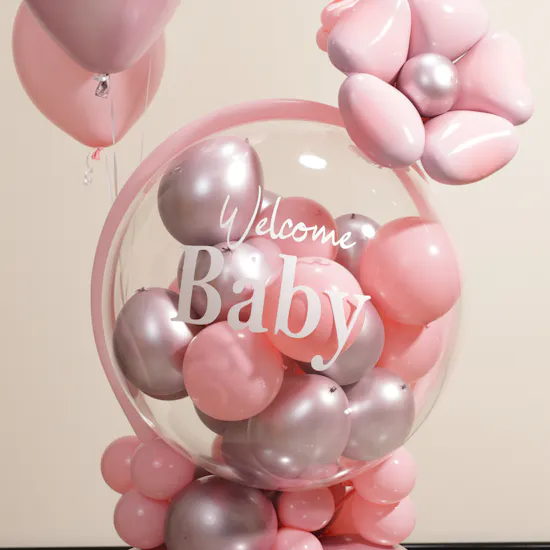 Balloonizer Welcome Baby Girl Balloons Set
