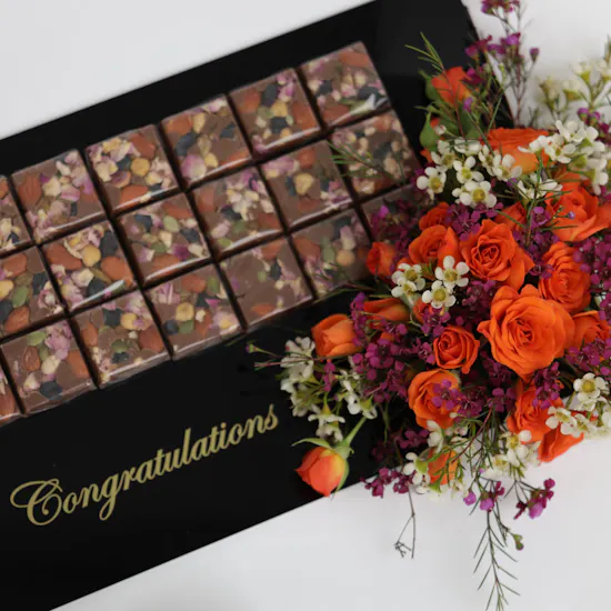 Congratulations Tray | Chocolates & Roses