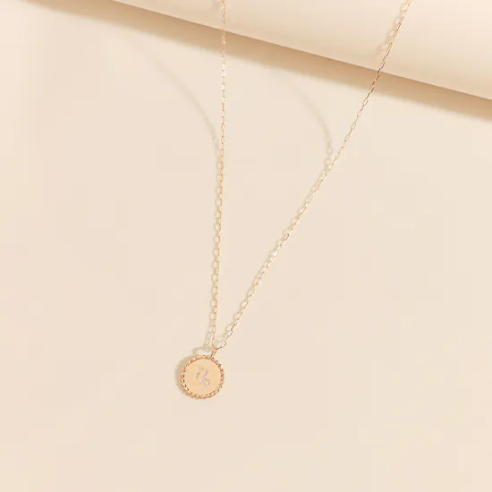 Midad Capricorn Gold Necklace with Diamond