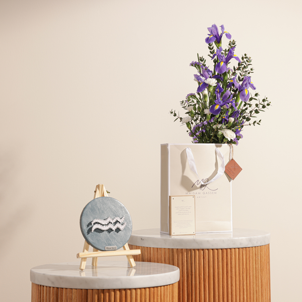 Maisam Qassem Aquarius Art Piece | Charming Flowers