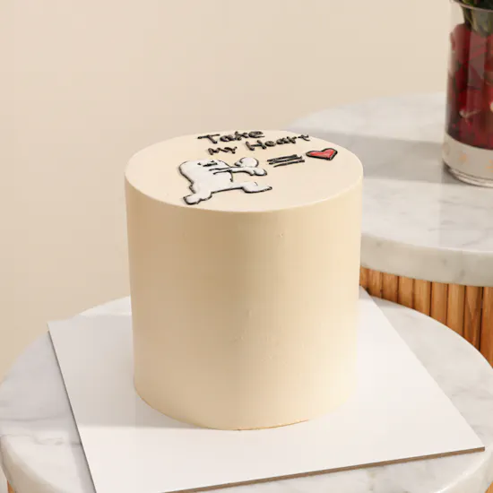 Floward Take My Heart Chocolate Cake | Elegant Love Letter Vase