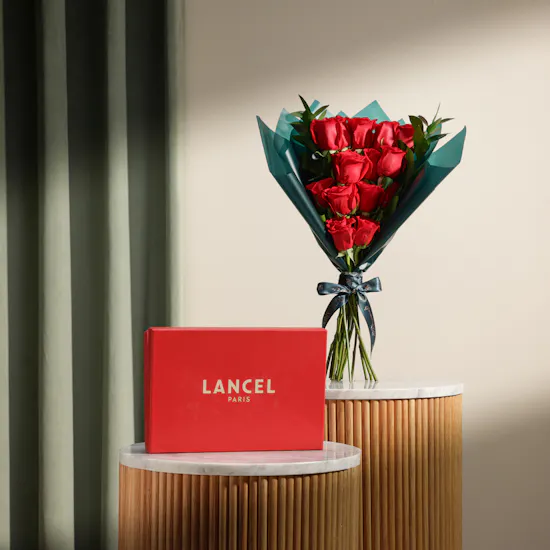 Lancel Origami De Lancel Small Bag | Velvet Red Roses Bouquet