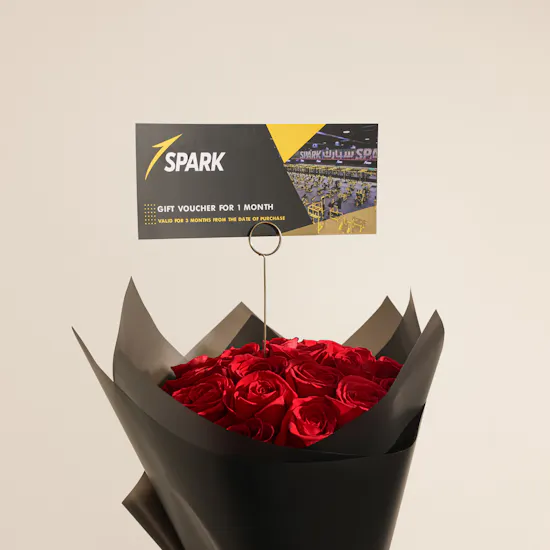 Spark Athletic Center Subscription Voucher for Men | Dazzling Flowers Bouquet