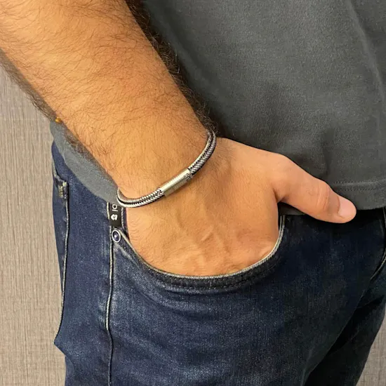 Zus Nylon Bracelet | Silver