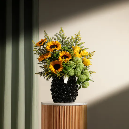 Radiant Sunshine Flowers Vase