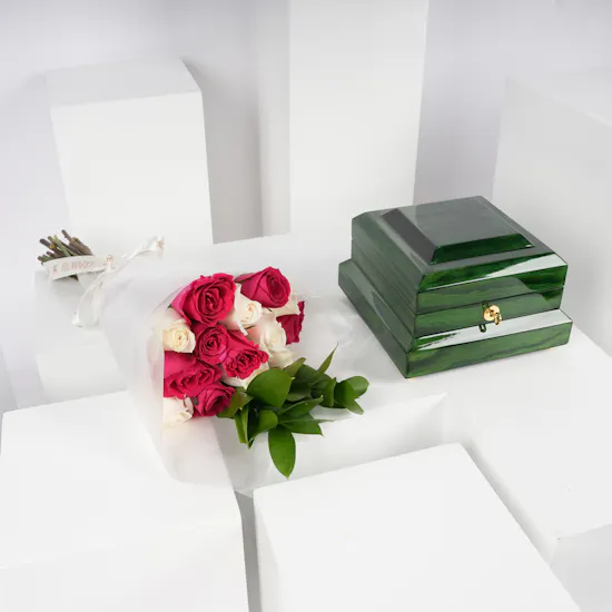 Saad Bashammakh Green Box | Fuchsia Rose