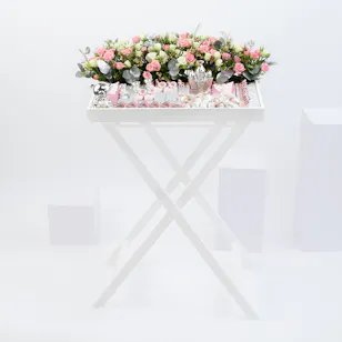 Opera Welcome Baby Girl Chocolates Stand & Flowers