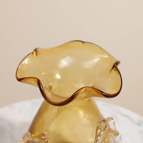 Floward Vintage Mini Amber Glass Vase