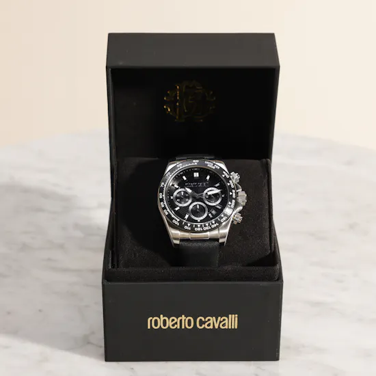 Roberto Cavalli Black Chronograph Men's Watch