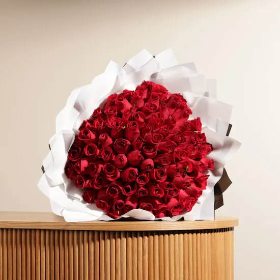 100 Roses Birthday Bouquet