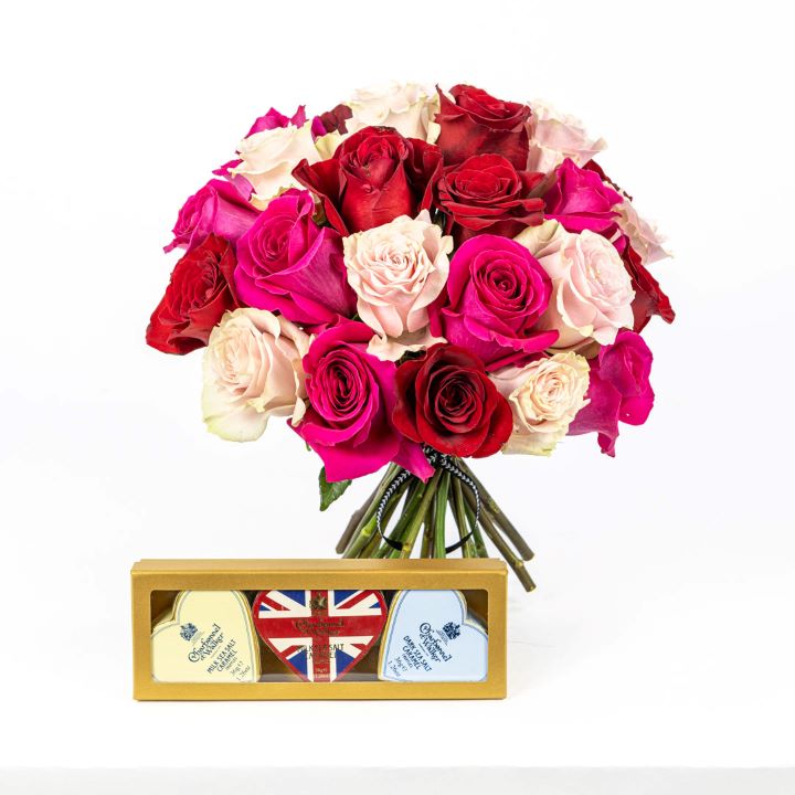 Charbonnel et Walker Mini Heart Trio Gift Set | 25 Mixed Rose