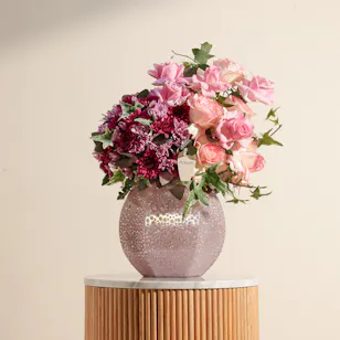 Dreamy Pink Flowers Vase