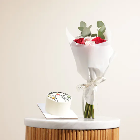 Koko Binto Happy Birthday Cake | Flowers Bouquet
