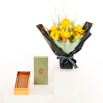 Fahda Sweet Pistachio Small Box | Roses Bouquet