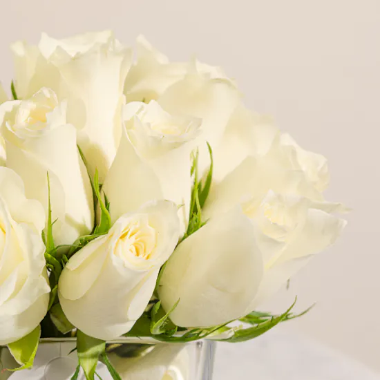 White Flowers Vase