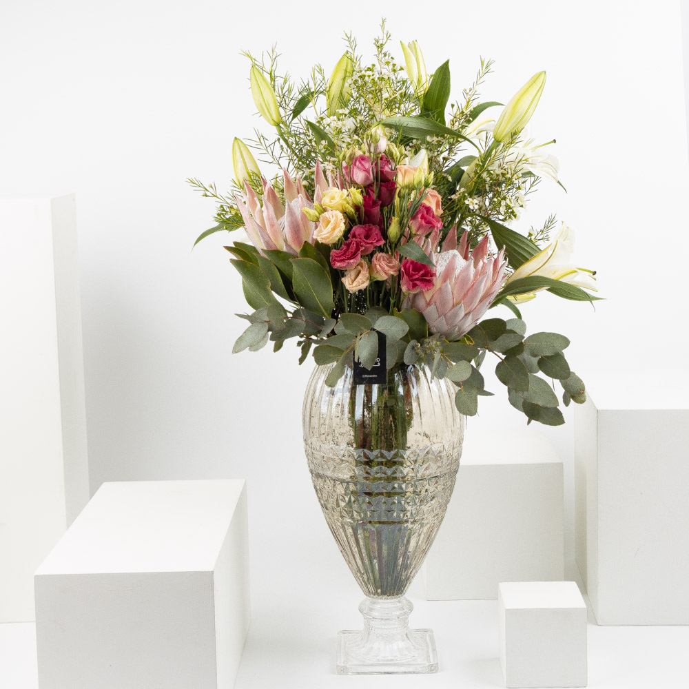 White and Pink Flowers Vase