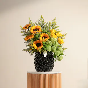 Radiant Sunshine Flowers Vase