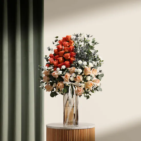 The Sunset Harmony Flowers Vase