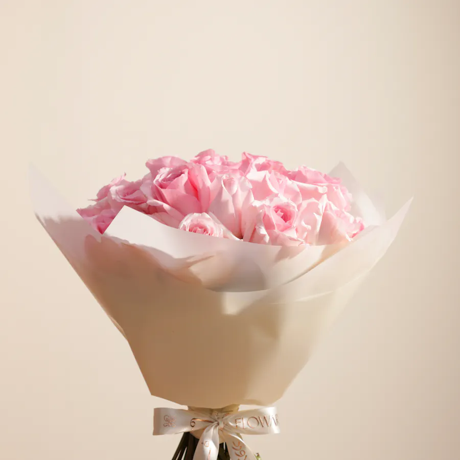Pink Roses Bouquet | 35 Flowers 5